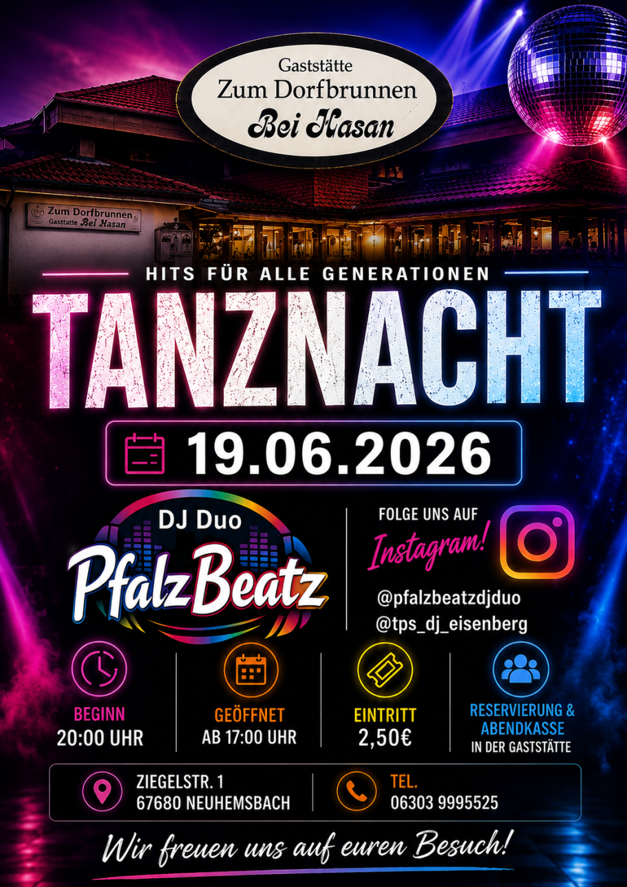 Tanznacht - Zum Dorfbrunnen Event in Neuhemsbach