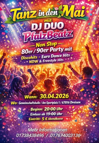 Tanz in den Mai mit DJ Duo PfalzBeatz